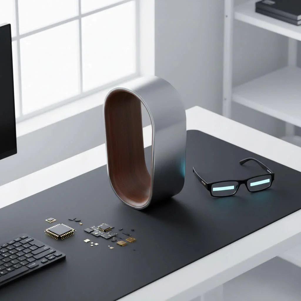 Corsair ST100 RGB Premium Headset Stand with headphones